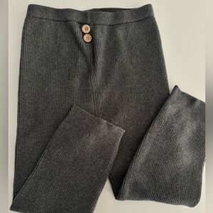 GREY RIBBED LEGGINGS | 5y EUC